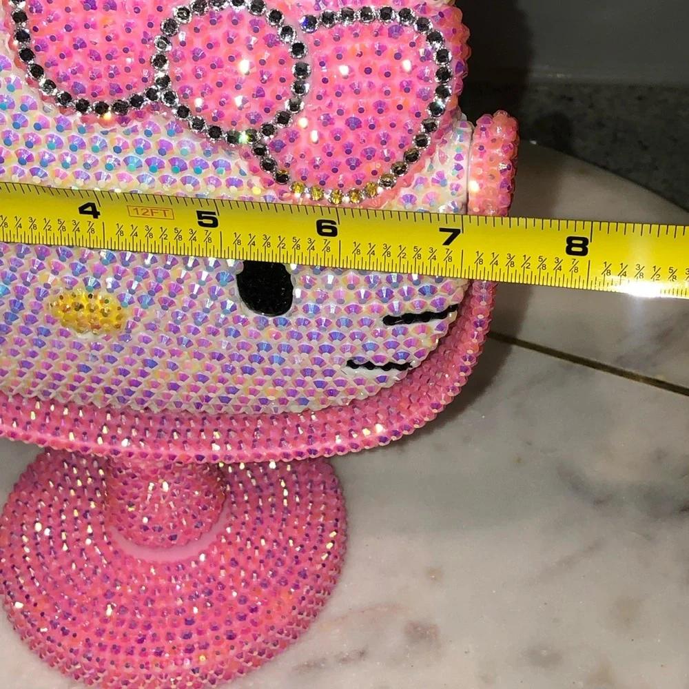 ✨NWT✨ Hello Kitty Crystal Sparkle Bedazzled Table Top Stand Mirror - Picture 7 of 11